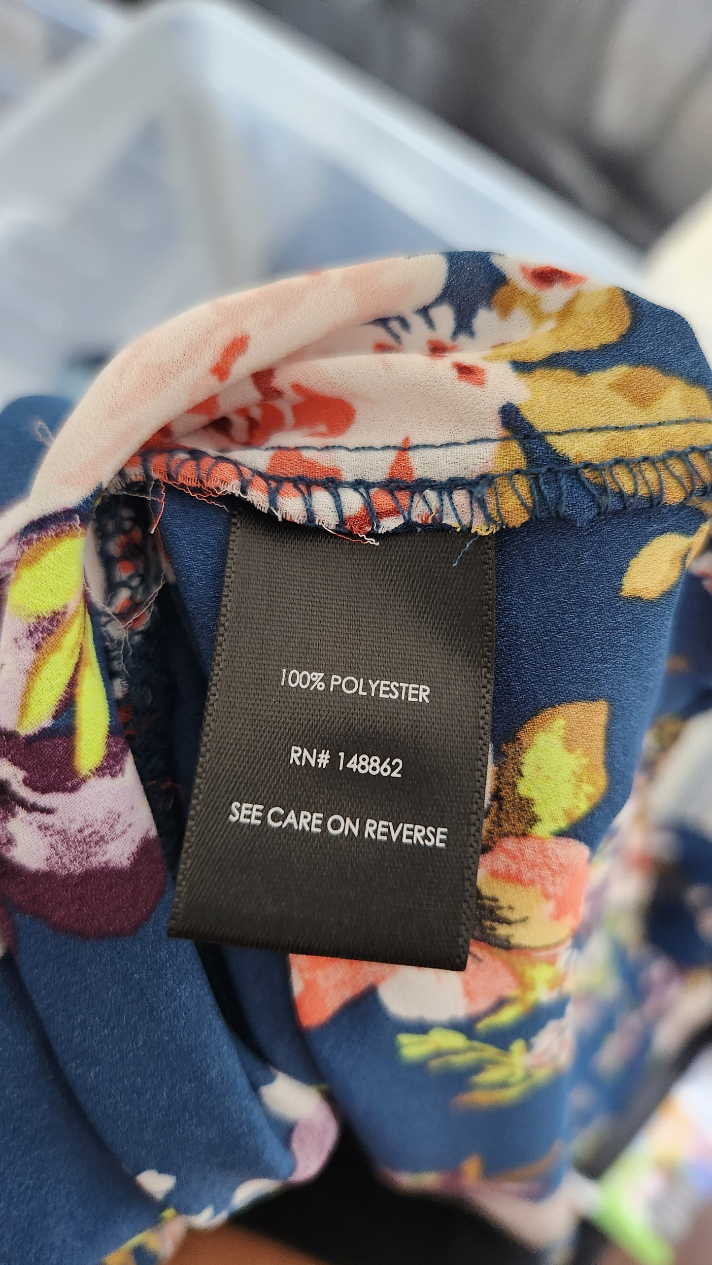 Size 4x Blue Floral Cap Sleeve Blouse