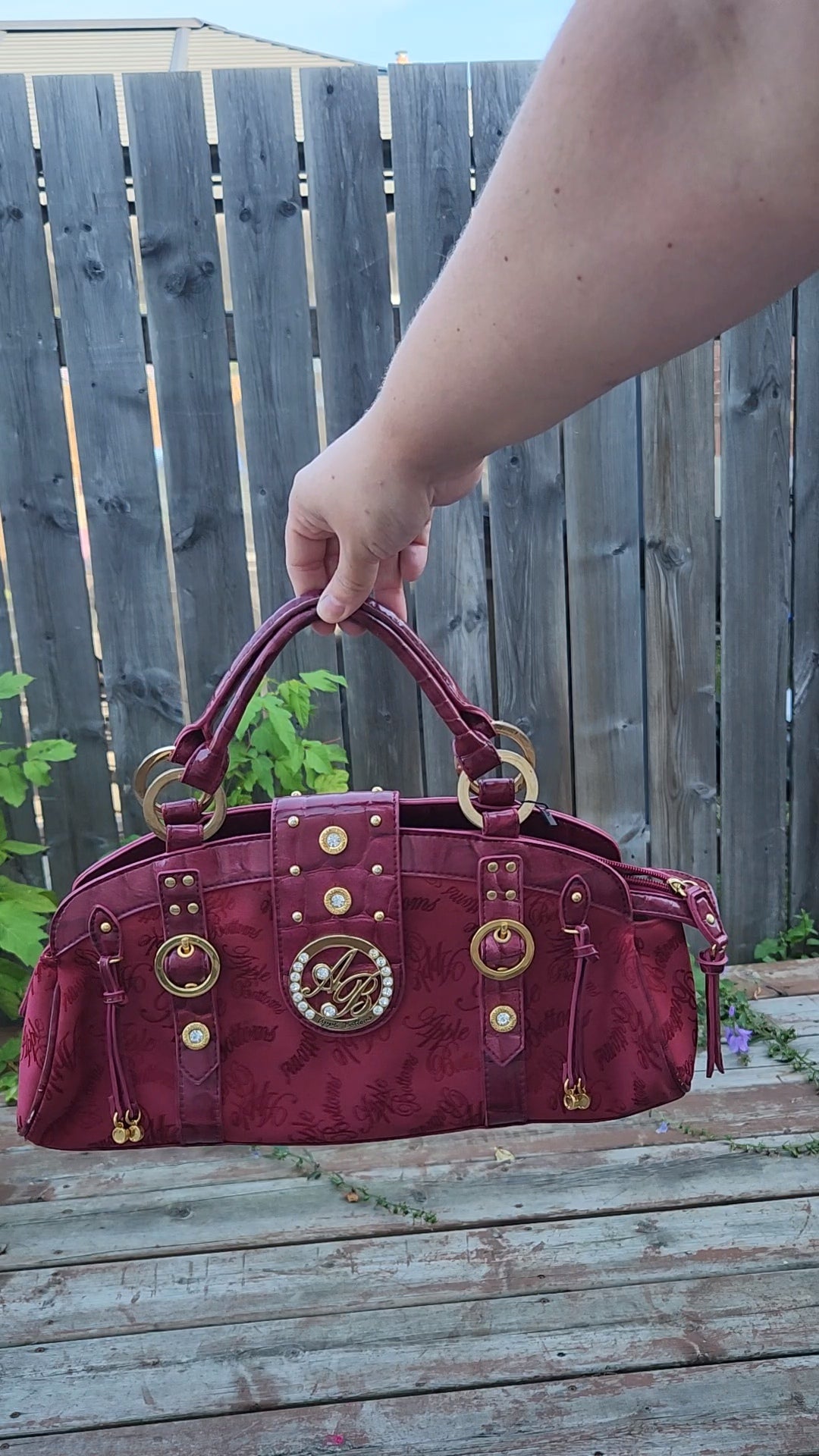 Y2K Red Apple Bottoms Purse