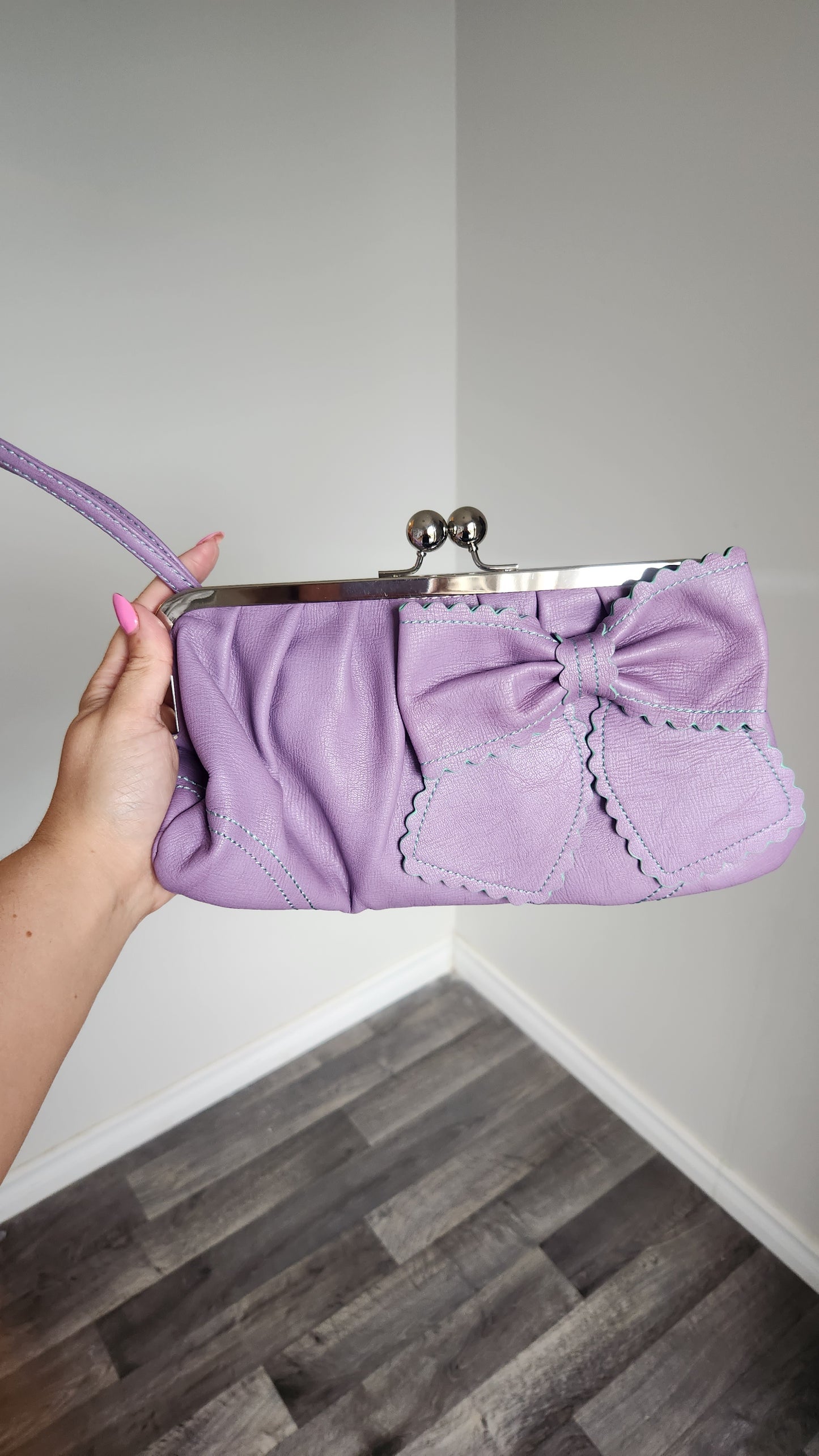 Lavender Bow Clutch
