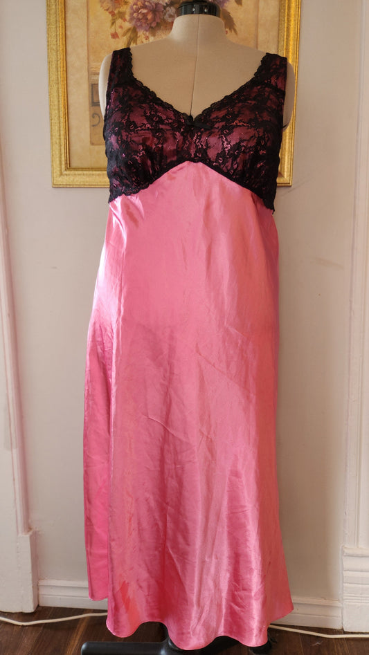 Size 1x Long Satin Sleep Dress