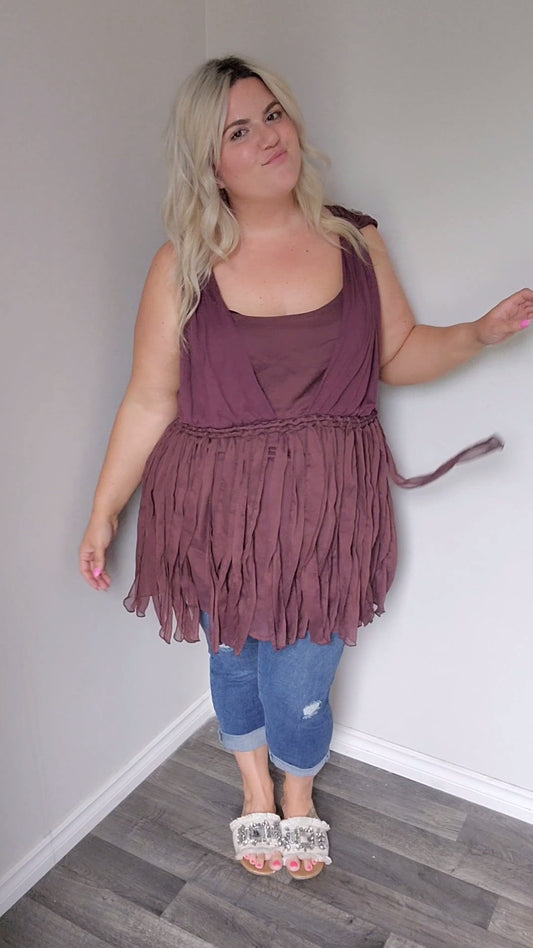 Size 22w Dusty Purple Fairycore Top