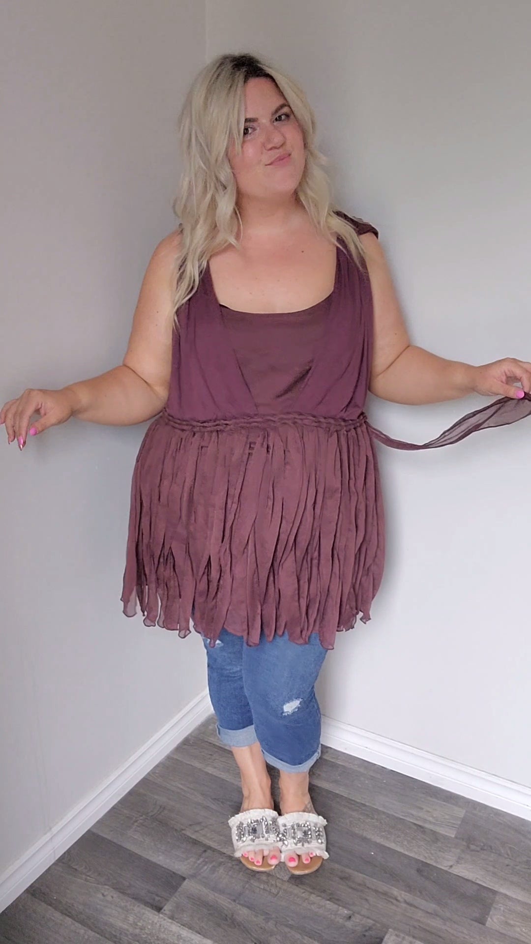Size 22w Dusty Purple Fairycore Top
