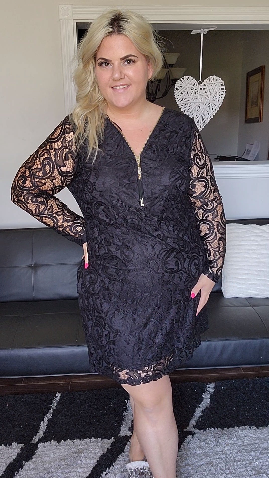 Size 2x Lace Zippered Dress
