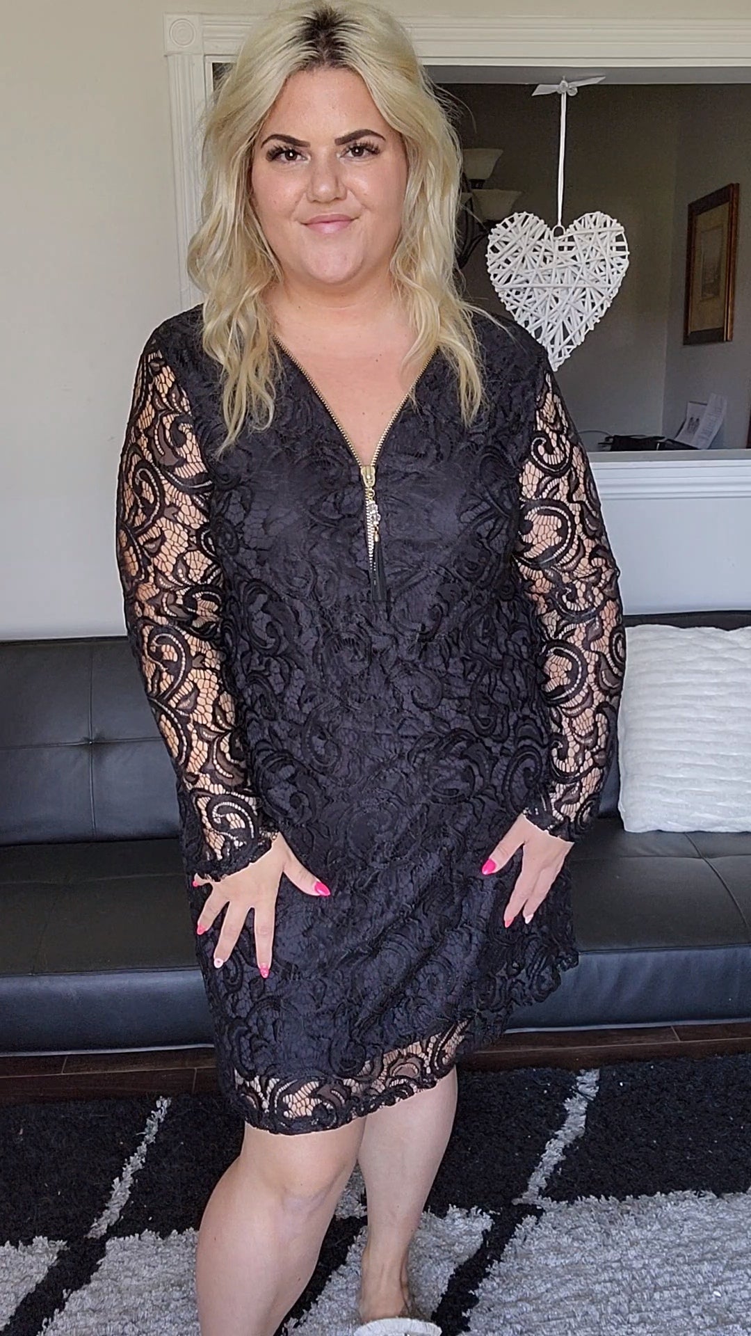 Size 2x Lace Zippered Dress