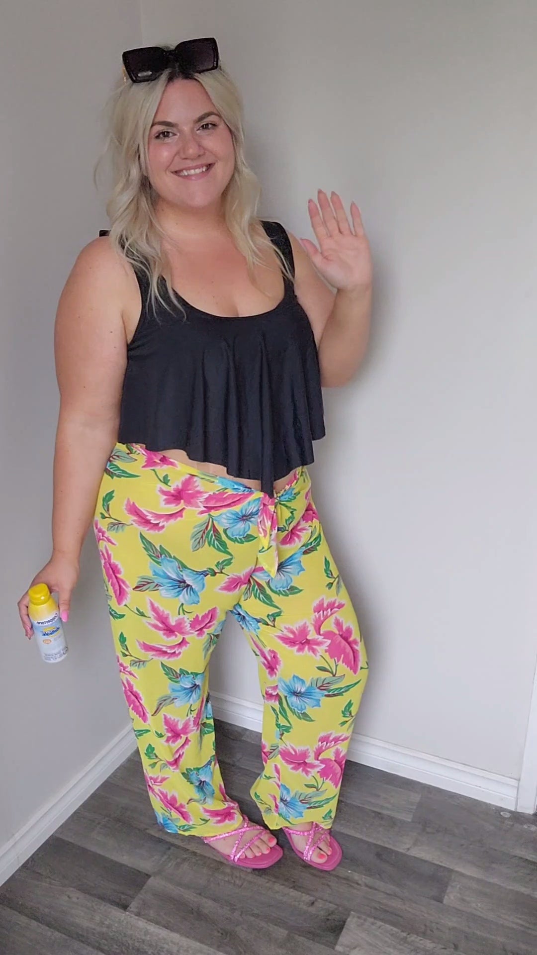 Fits like XL/1X Ruffle Bathing Suit Top