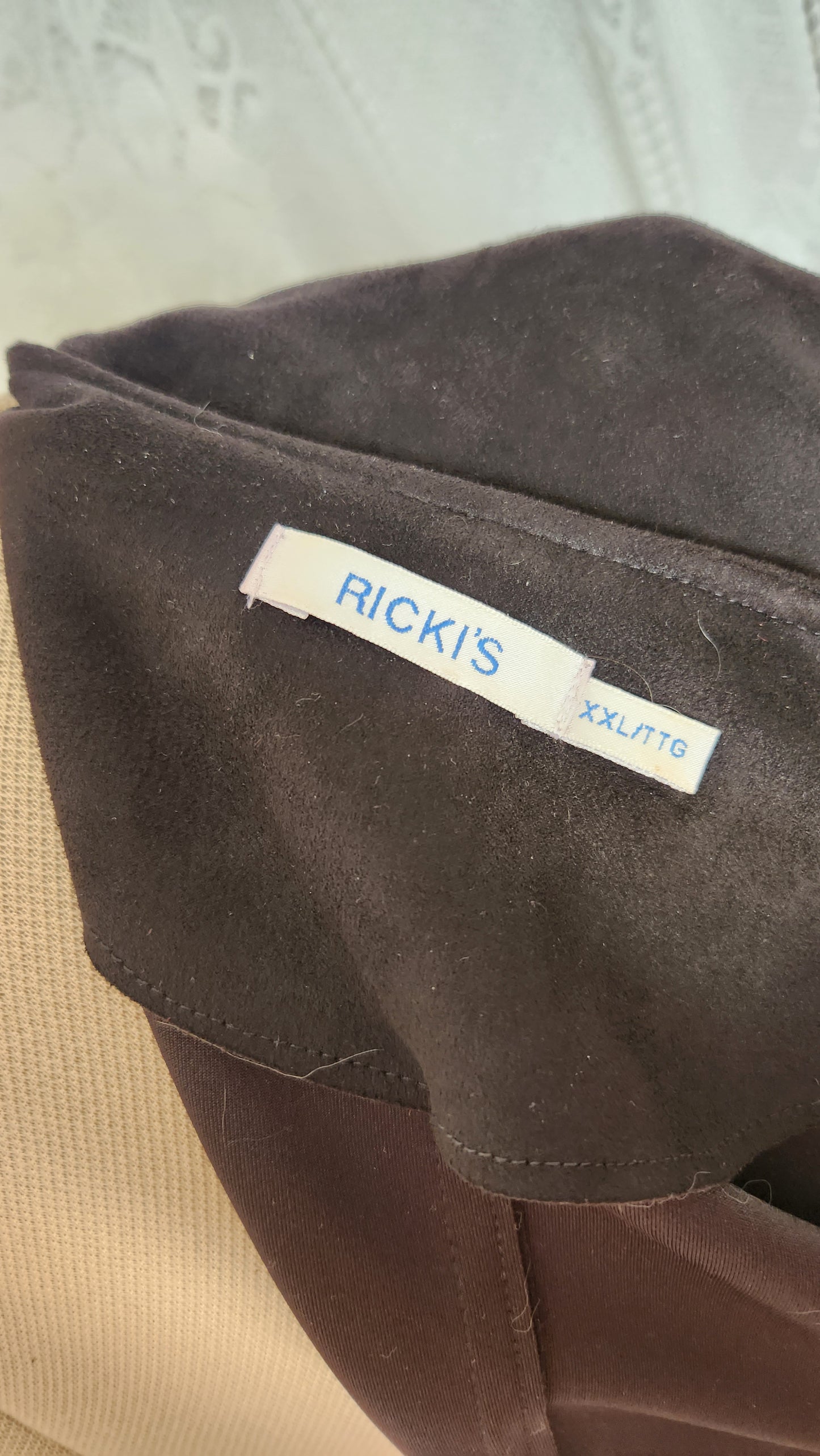 Size XXL Black Faux Suede Blazer