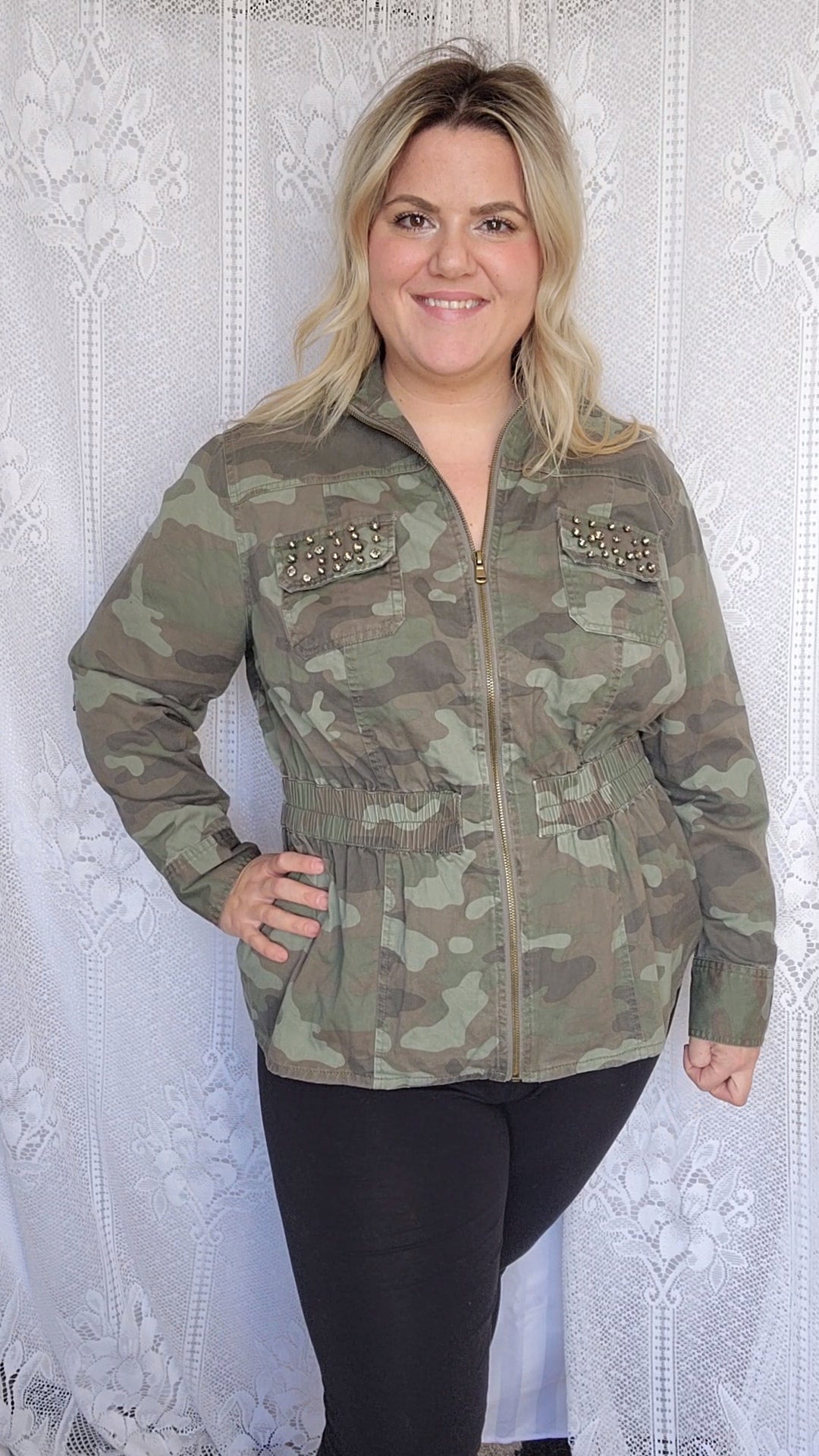 Size 0x Torrid Army Print Camo Jacket