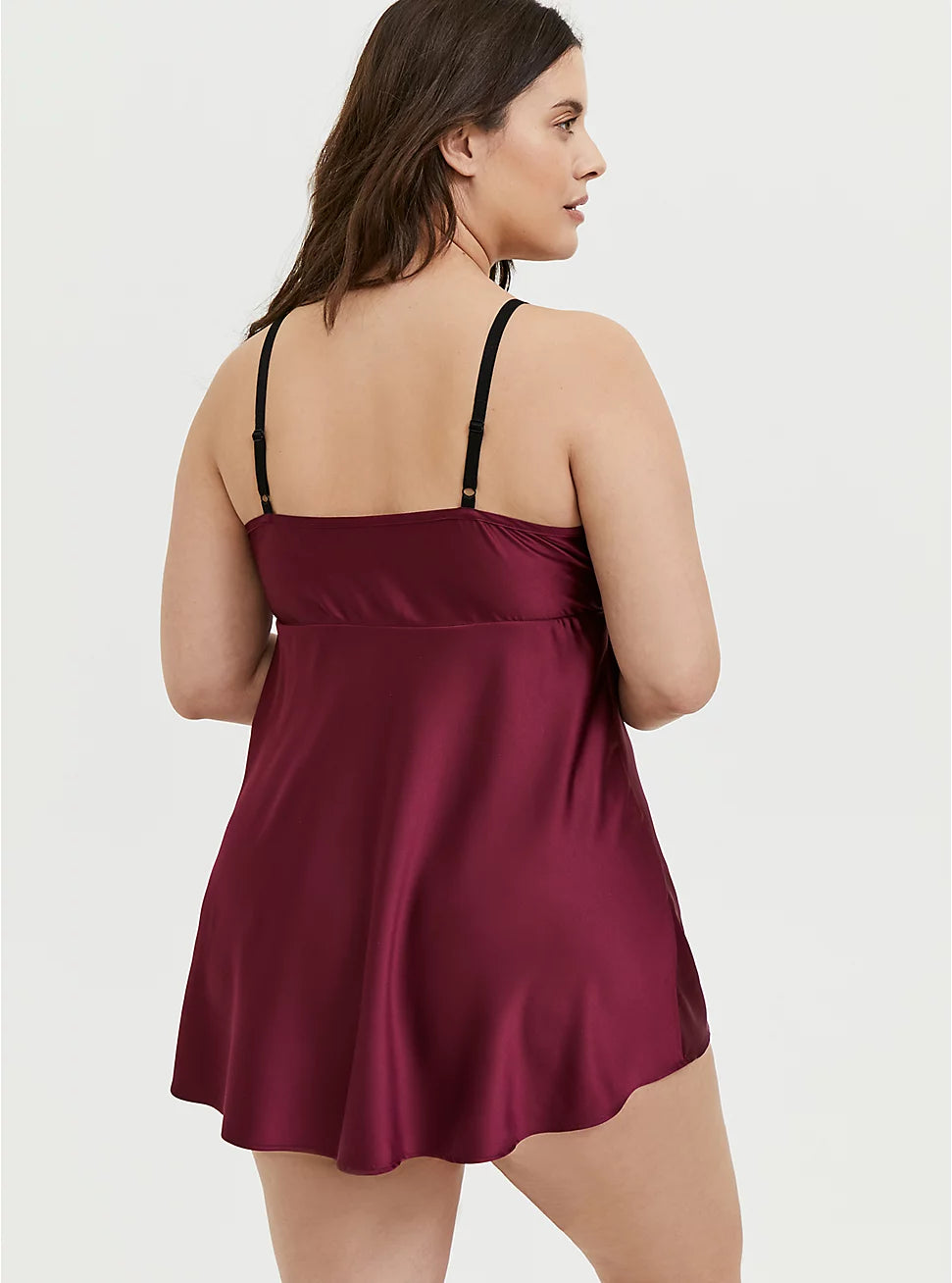 Size 6x Torrid Maroon Satin Baby Doll