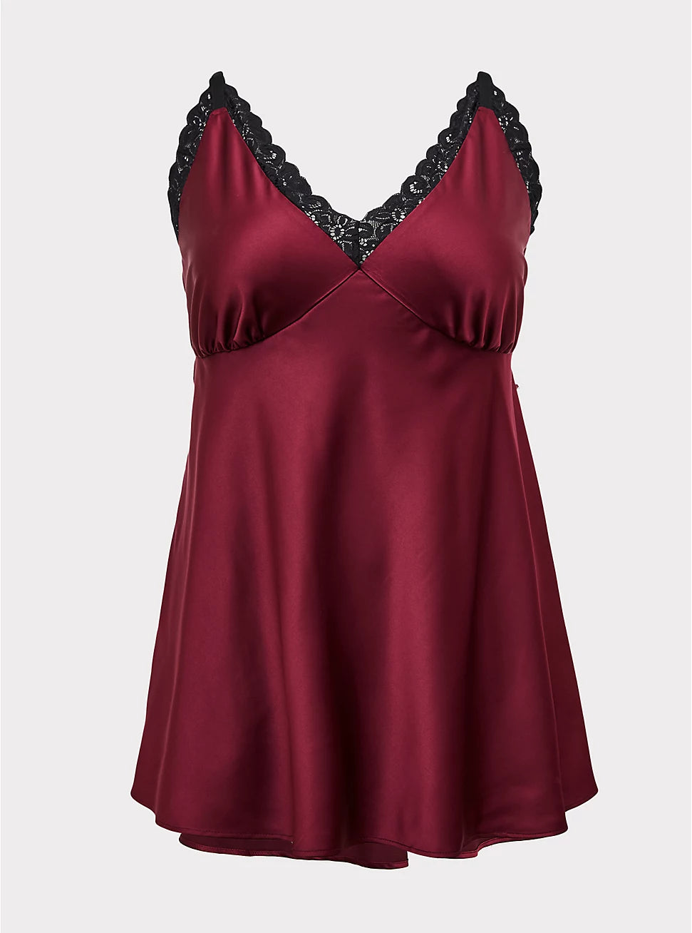 Size 6x Torrid Maroon Satin Baby Doll