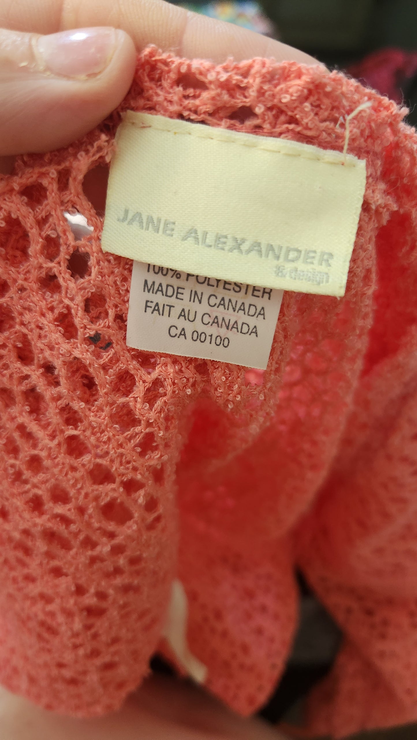 Size 18 Peach Crotchet Mini Cardigan