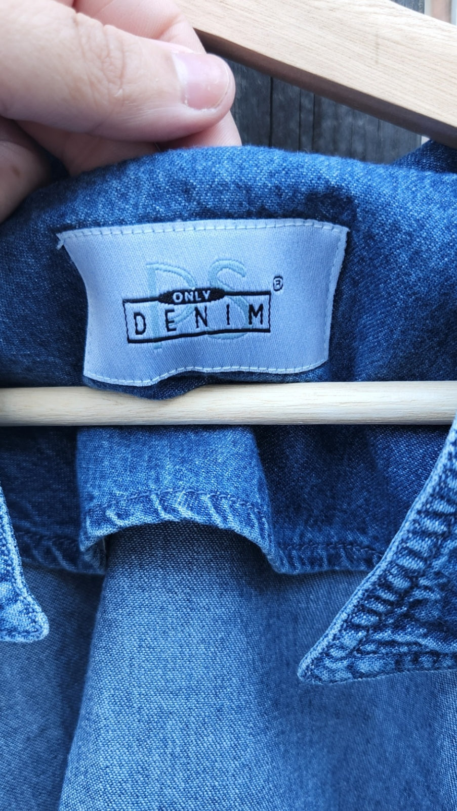 Size 26 Denim Button Up with Embroidery