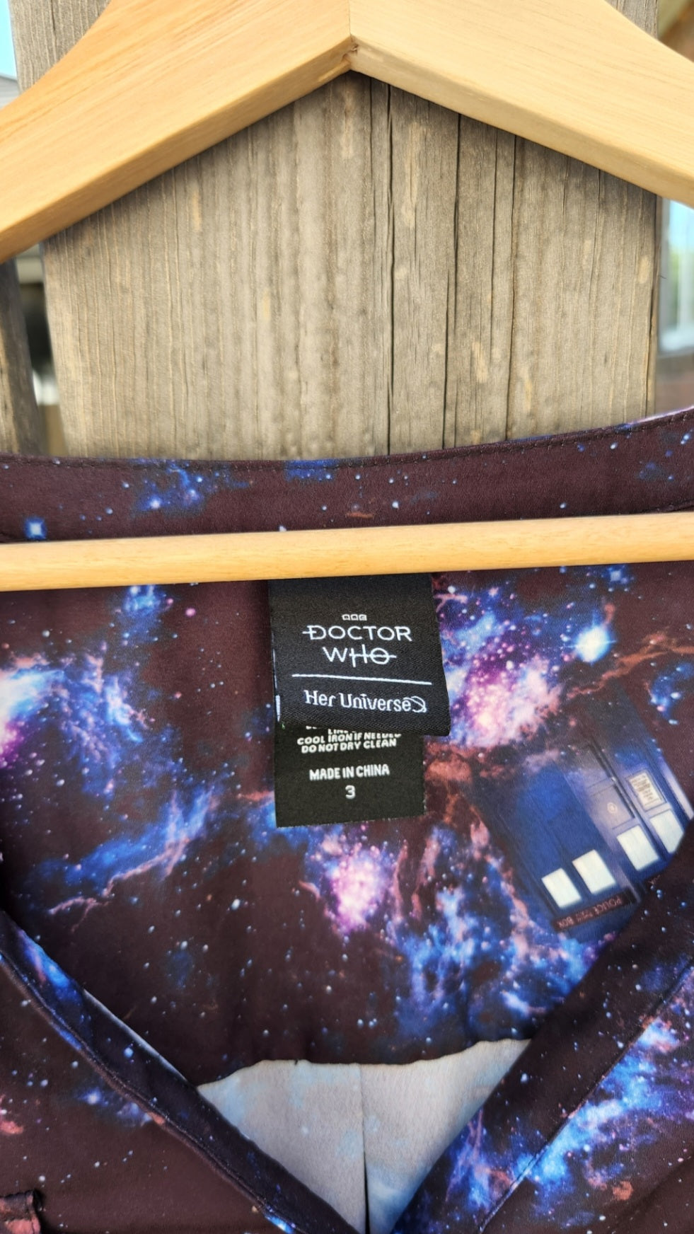 Size 3x Doctor Who 3/4 Sleeve Blouse