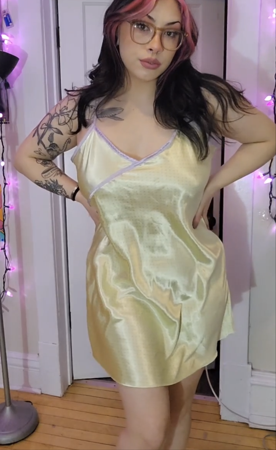 Size 1X Satin Slip Dress