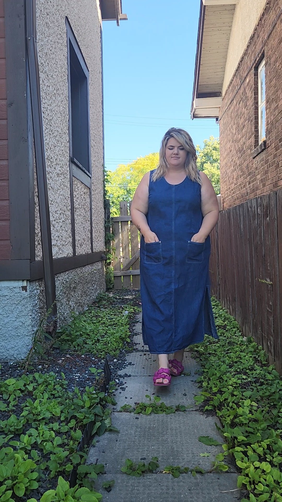 Size 20 Denim Dress with Pockets