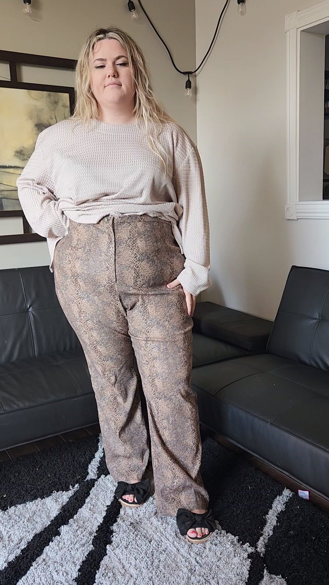 Size 20 Snake Print Wide Leg Pants