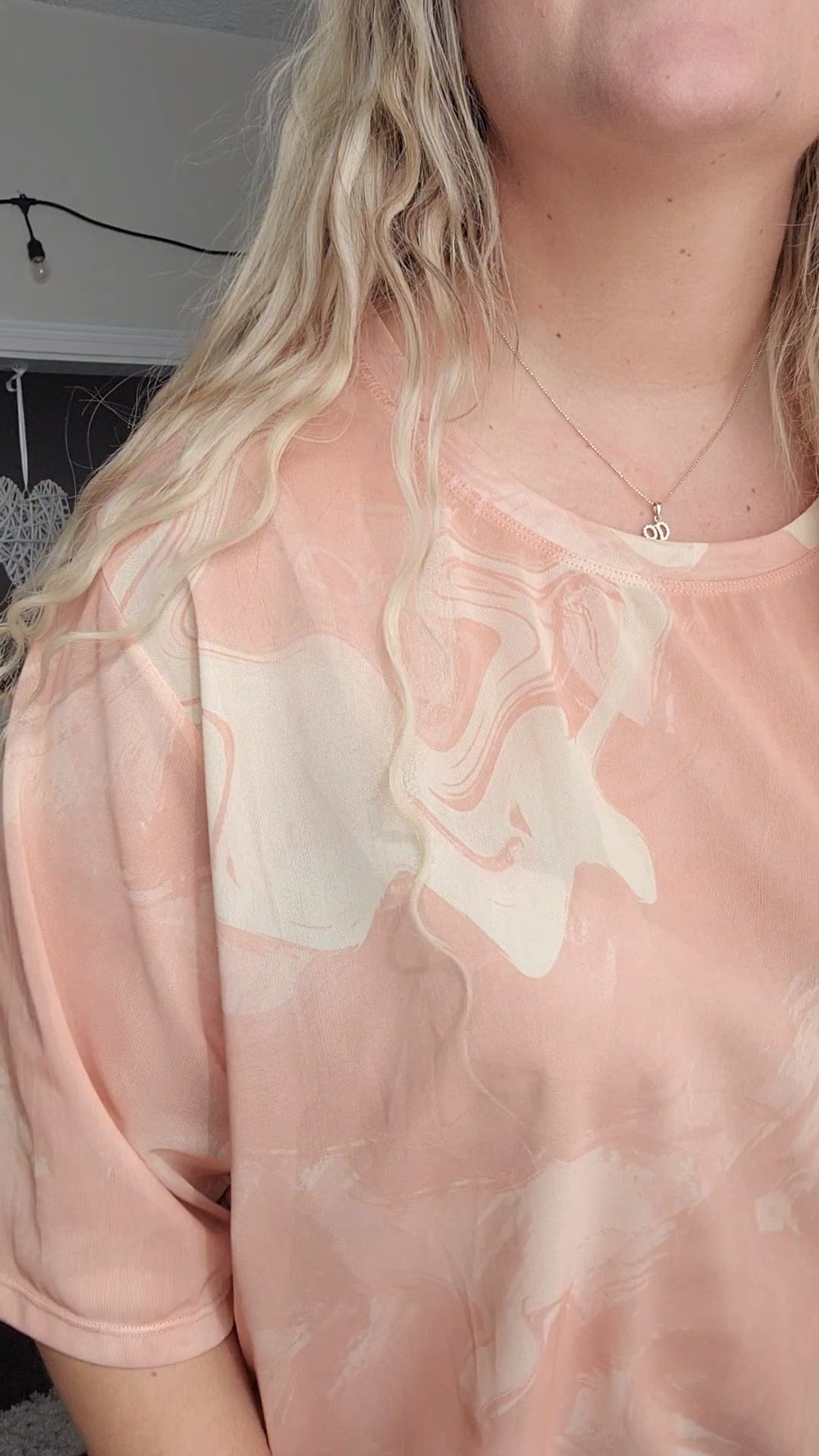 Size 4x Mesh Peach Workout Top