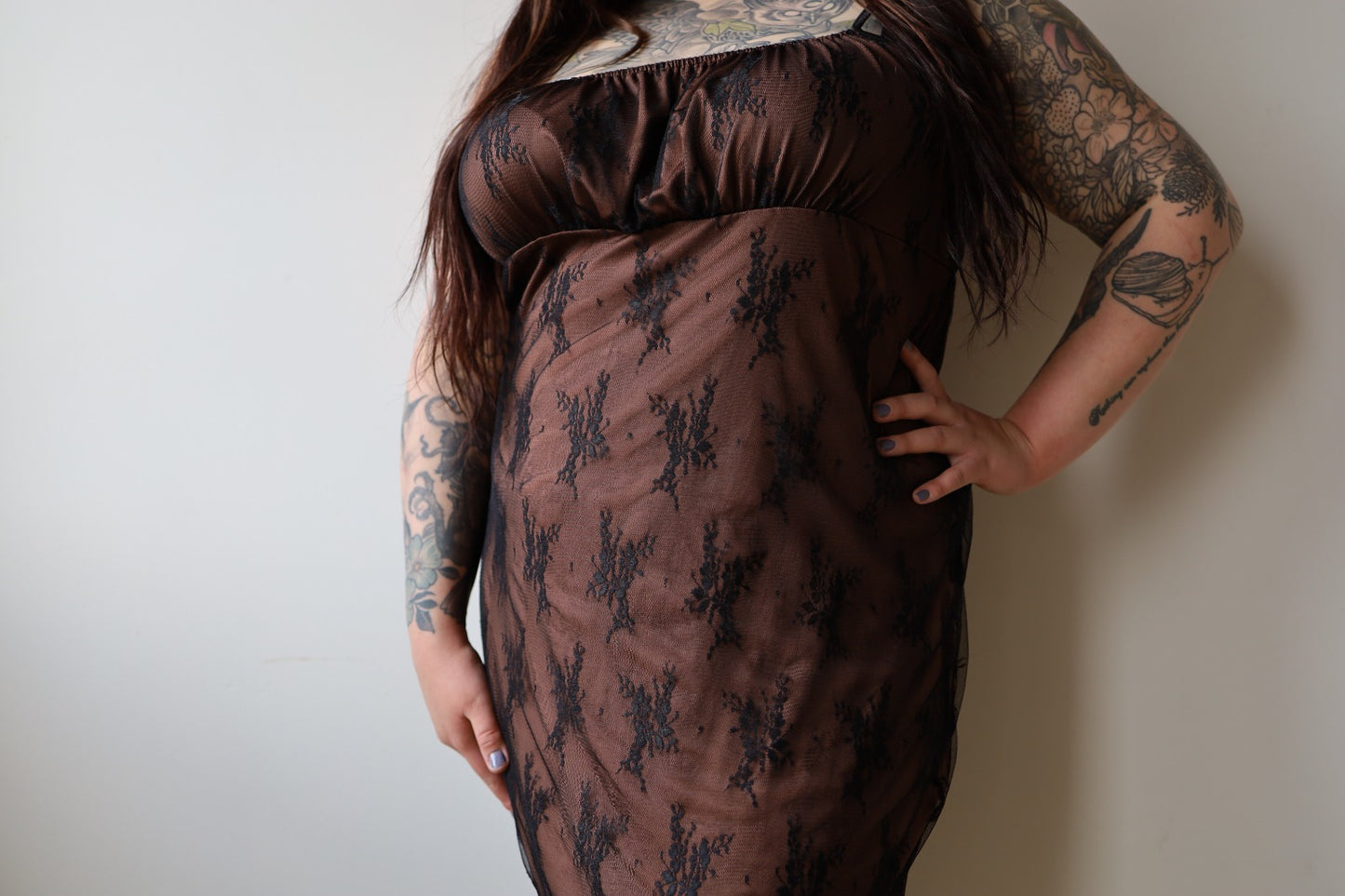 Size 4x Brown Lace Dress