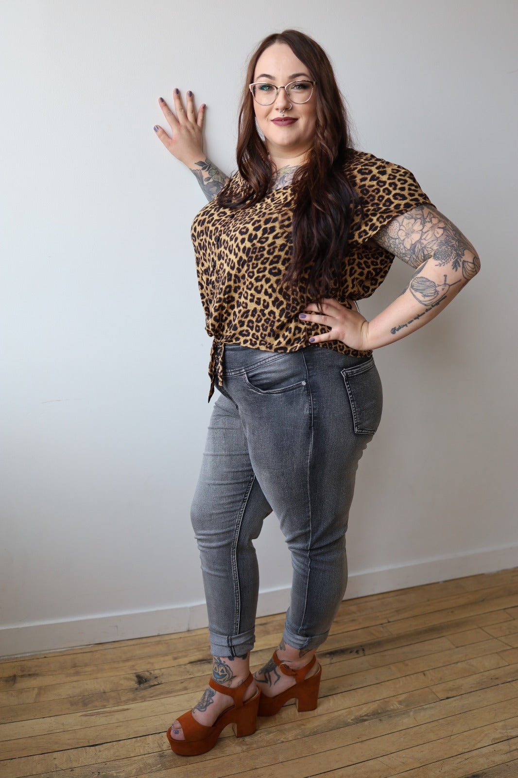 Size 18 Grey High Waisted Jeans
