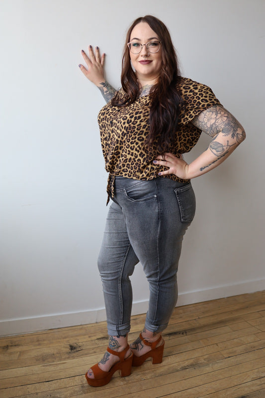 Size 18 Grey High Waisted Jeans
