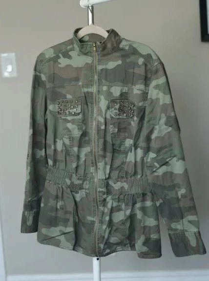 Size 0x Torrid Army Print Camo Jacket