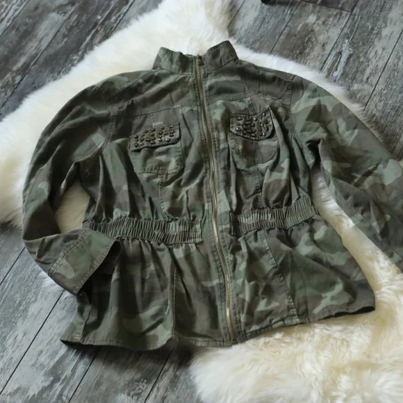 Size 0x Torrid Army Print Camo Jacket